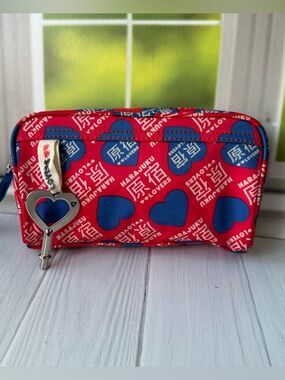 Harajuku Lovers Cosmetic Bag Gwen Stefani Y2K Hearts Makeup Pouch Kawaii